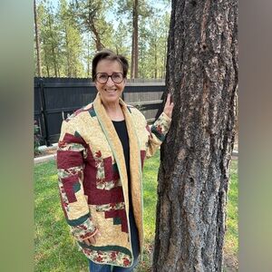 Quilted Hmadmade Colorful Patchwork Jacket/Duster
